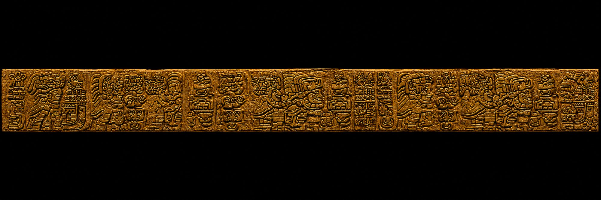 Maya glyph frieze